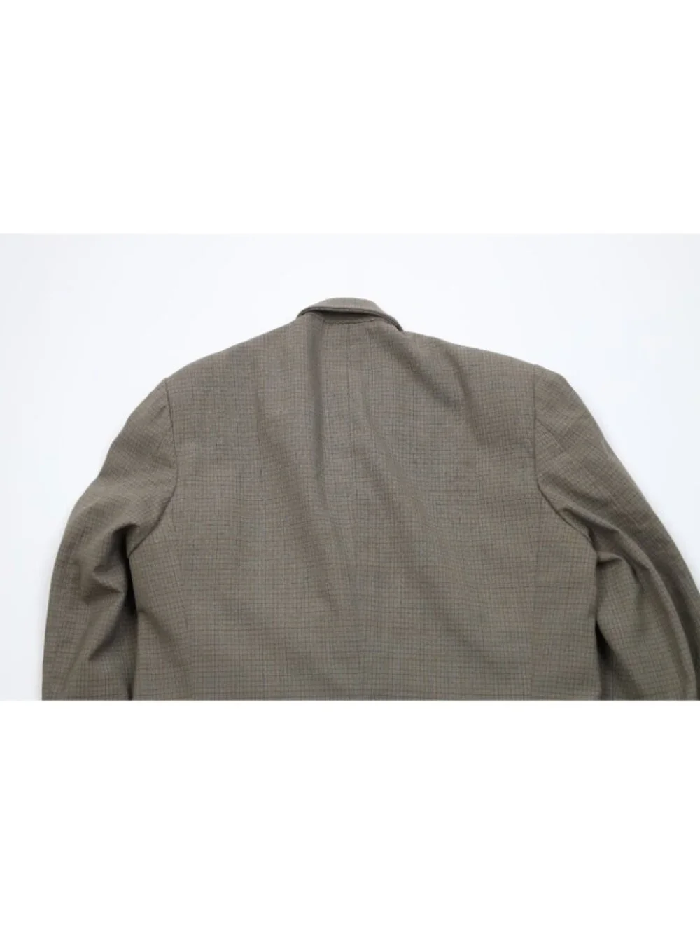Vintage 50s 60s Streetwear Mens 36R 2 Piece Wool Suit Wedding Green Plaid 30x31